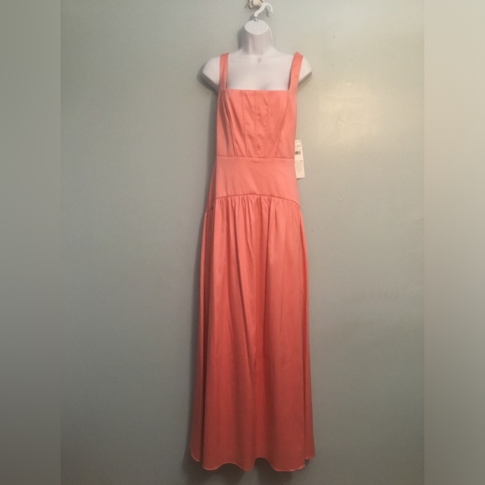 Aidan Mattox Coral Square-Neck Maxi Dress - Picture 15 of 16